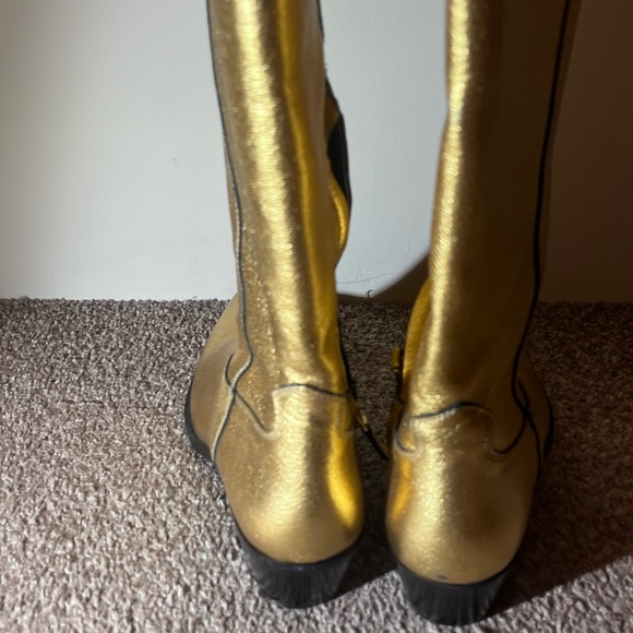 Feners Vivid Gold Knee high western boots - Picture 2 of 8